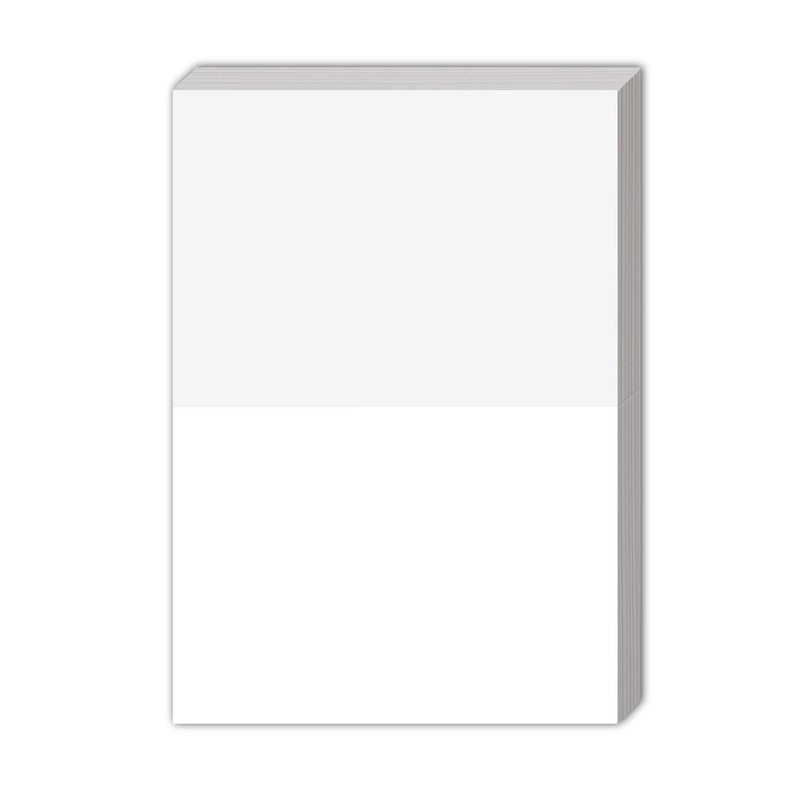 S Superfine Printing Greeting Cards - 5x7 Inches Heavyweight Blank White Card Paper- Half-Fold Design - Perfect for Birthday Invitations, Wedding, Holiday, Notes, Anniversary and All Occasions - Bulk Pack of 100 Cards - Image 1