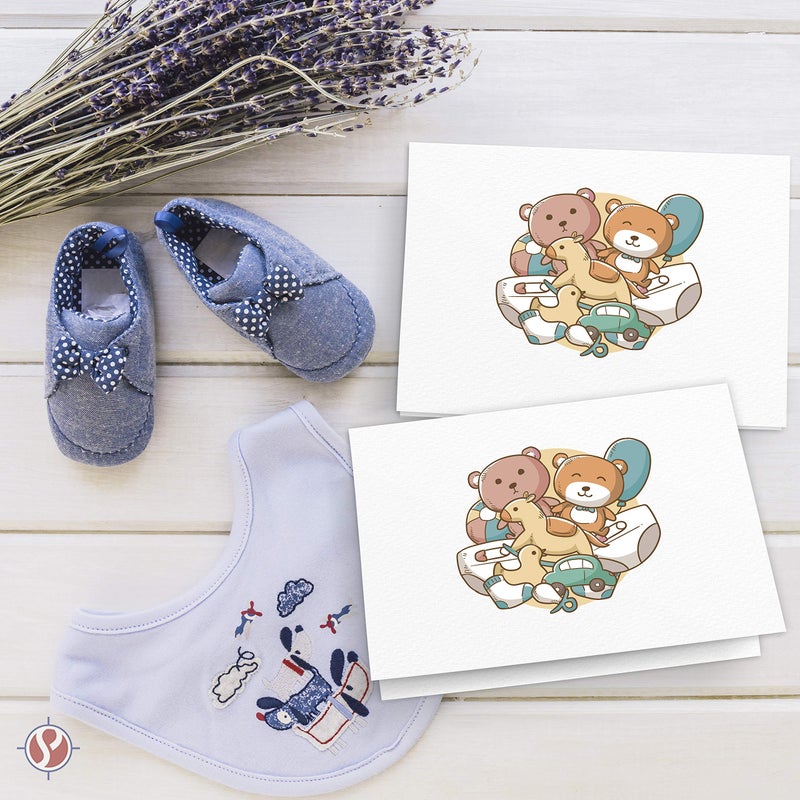 S Superfine Printing Greeting Cards - 5x7 Inches Heavyweight Blank White Card Paper- Half-Fold Design - Perfect for Birthday Invitations, Wedding, Holiday, Notes, Anniversary and All Occasions - Bulk Pack of 100 Cards - Image 5