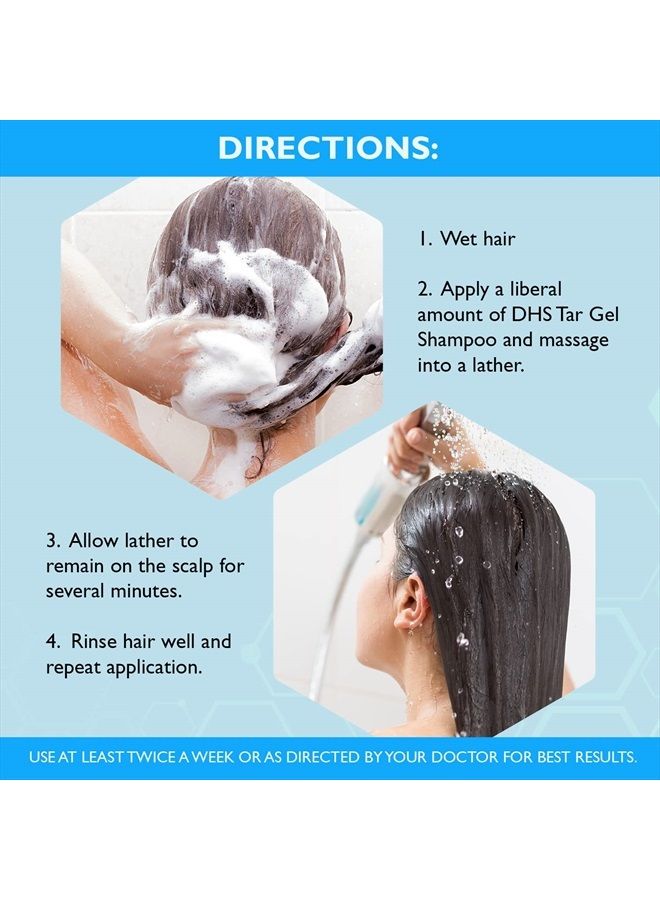 DHS Person & Covey, Inc T Gel Shampoo - Anti Dandruff Shampoo, Mildly Scented Psoriasis Shampoo - Refined Coal Tar Shampoo Gel Formula, Scalp Psoriasis Shampoo, Deep Cleansing Rich Lather - 8 Fl. Oz. - Image 4