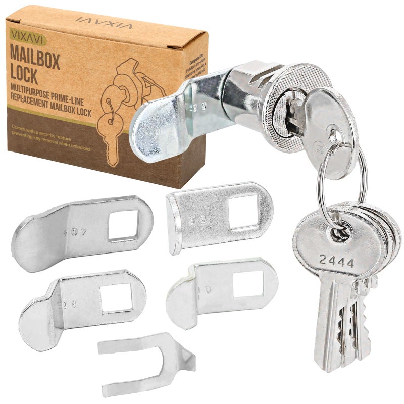 Mailbox Lock Replacement Universal Mailbox Locks with 4 Keys Easy to Install Mail Box Lock and Key Set Durable and Secure Lock Replacement with 4 Keys for Almost All Locking Mail Boxes