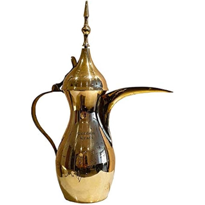 ريحني إبريق القهوة العربي المزخرف صانع الدله الغلاية 3 على الطراز السعودي للزينة فقط - Image 4