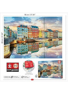 EDUCA 2000 Piece Puzzle For Adults Copenhagen Harbor. Measurement 96  - Image 3