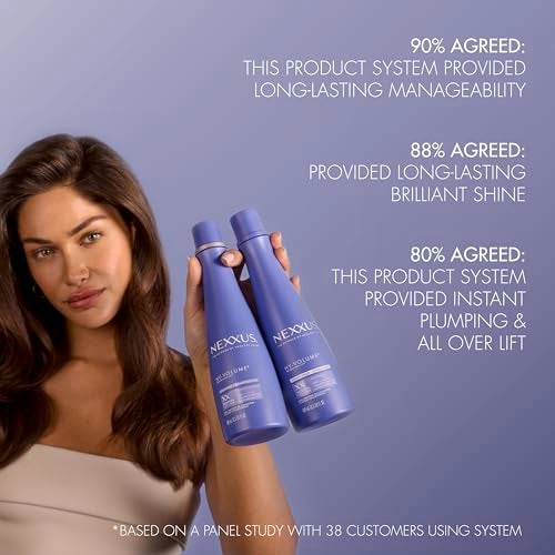 Nexxus Hy-Volume Weightless Lift Conditioner Protein Fusion with Collagen Protein & Hyaluronic Acid For Flat & Limp Hair for 48 Hours of Volume 13.5 Fl Oz - Image 5