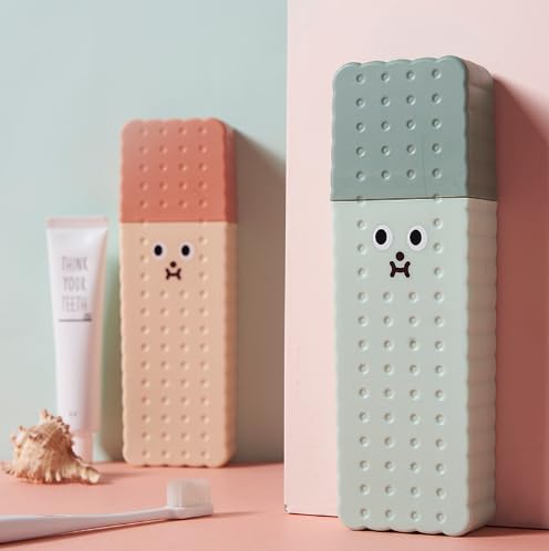 GNOLY Plastic Portable Hiking Camping Travel Toothbrush & Toothpaste Holder Bathroom Storage Organizer Case (1) - Image 2