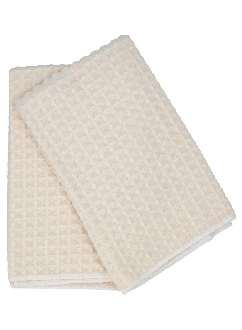 Harman 2-Piece Jumbo Waffle Kitchen Towel Natural 40x48cm