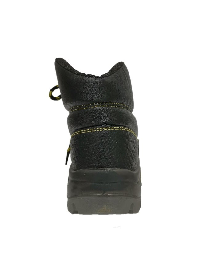 Deltaplus - Jumber S1 Black Leather Safety Shoes for Men | Antistatic, Anti-Slip, Oil & Heat Resistant | Double Density with Steel Toe | Size-43 - Image 1