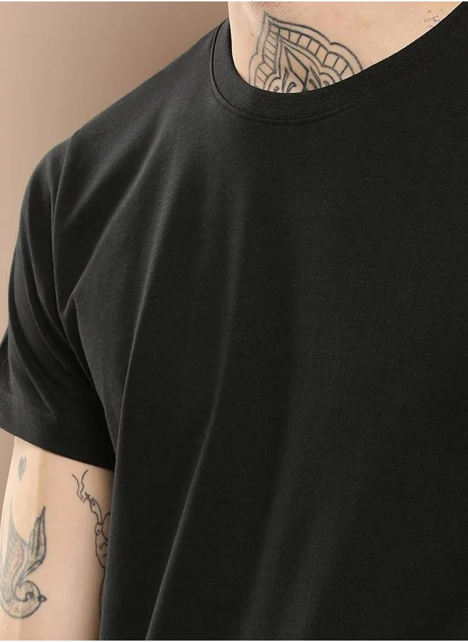 ديفيرينس أوف أوبينيون Plain Regular Fit T-Shirt by Styli