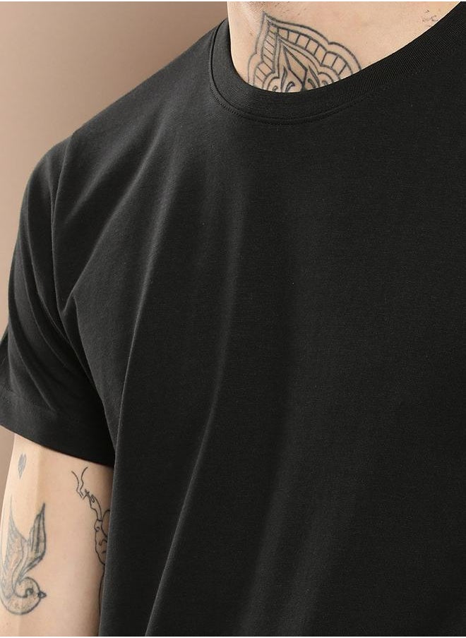 Difference of Opinion Plain Regular Fit T-Shirt by Styli  - Image 2