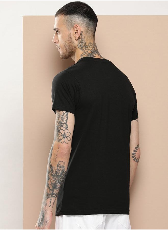 Difference of Opinion Plain Regular Fit T-Shirt by Styli  - Image 3