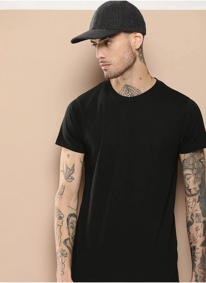 ديفيرينس أوف أوبينيون Plain Regular Fit T-Shirt by Styli