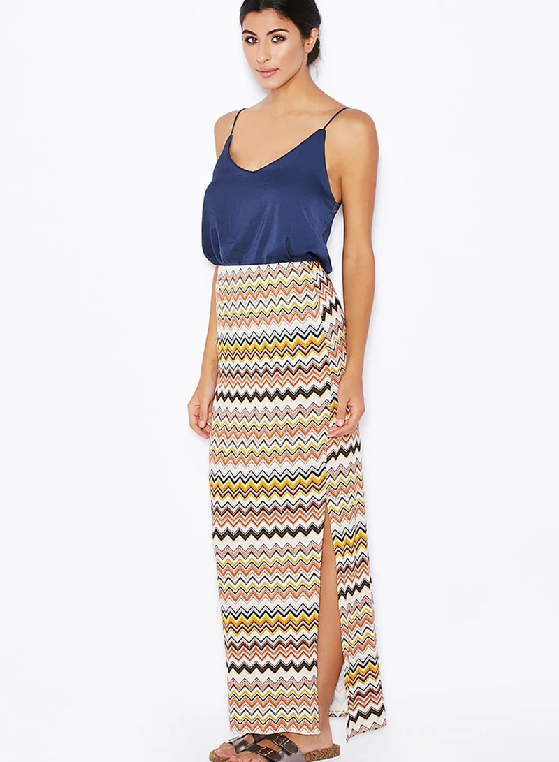 DOROTHY PERKINS Zigzag Side Split Maxi Skirt