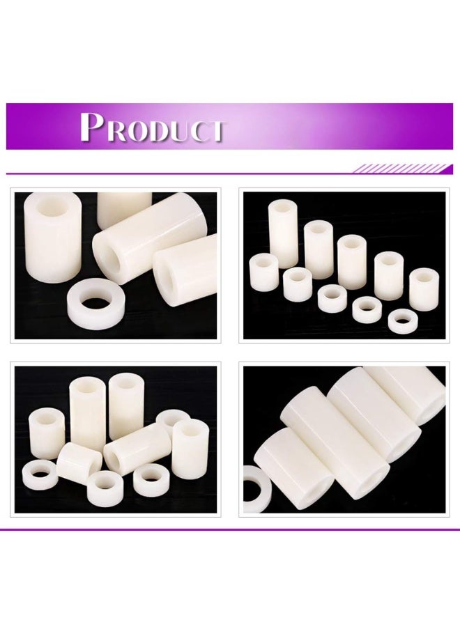 180 pcs Nylon Round Spacer Standoffs Screws Nuts Kit,Hollow Insulated Post Plastic Isolators Boxed  - Image 4