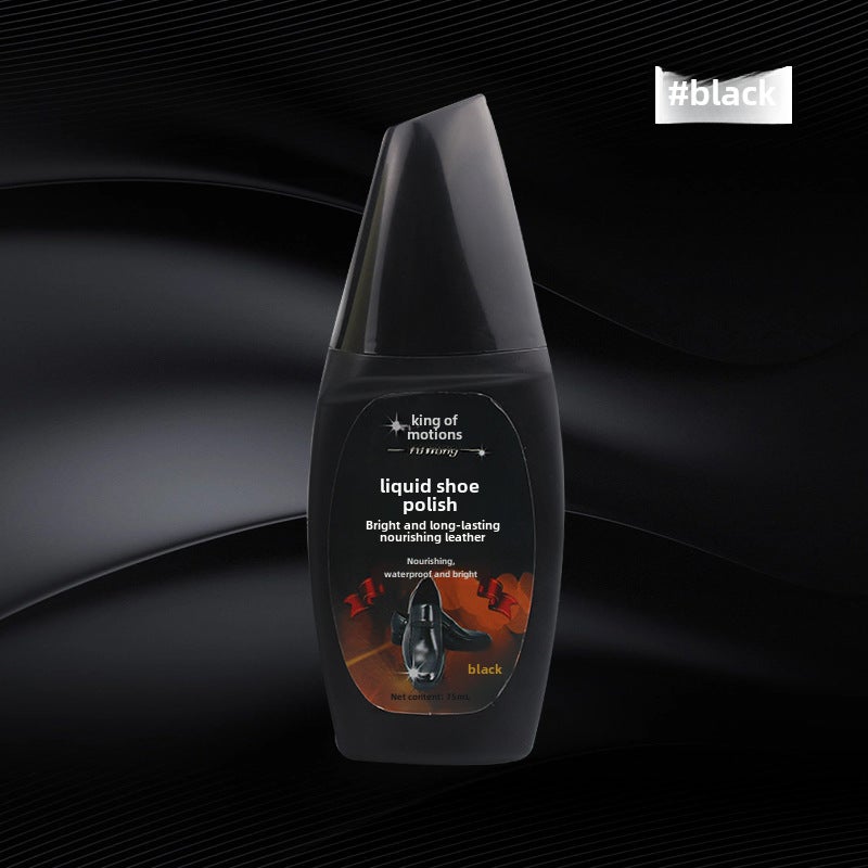 Sheepskin Leather Shoe Polish  Protector Black 75ml domain King Liquid shoe polish 