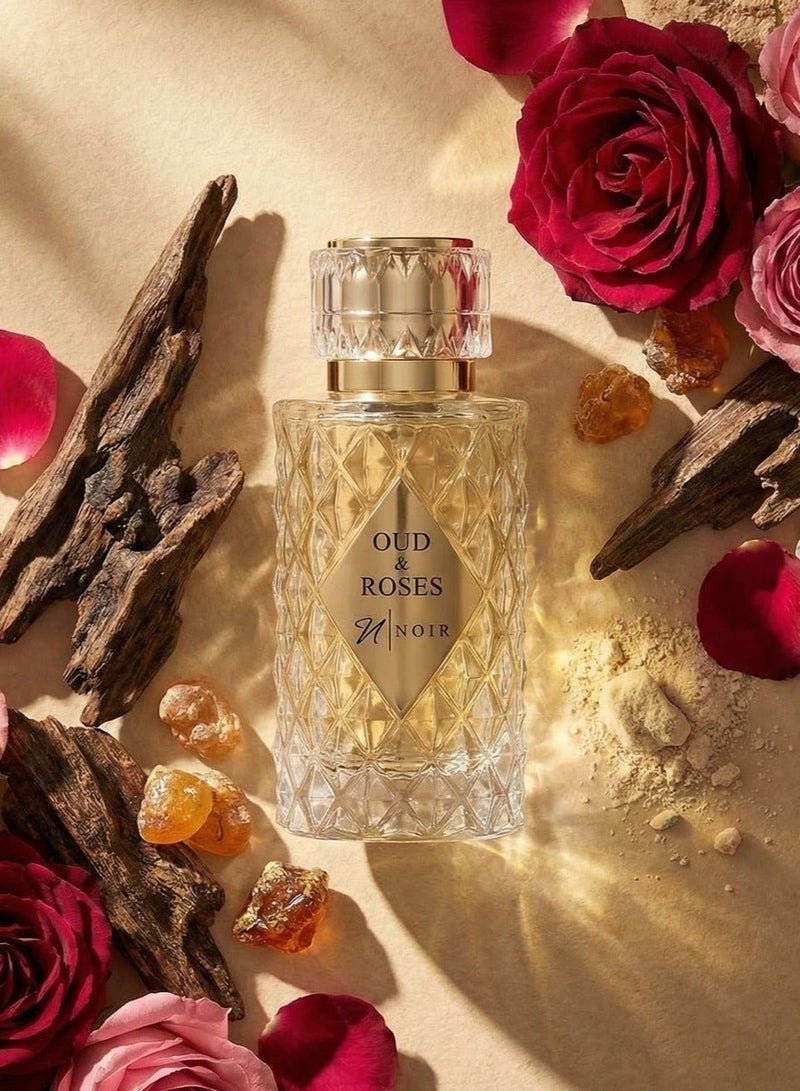 Oud and Roses EDP Perfume for Men and Women, Unisex Long Lasting Fragrance  with Oud Accord, Roses and Musk 60ml - view 3