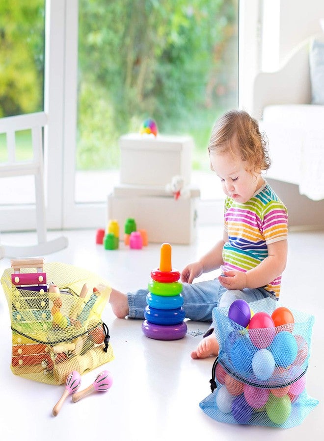 KUUQA 10 Pcs Mesh Drawstring Bag, Laundry Bag, Mesh Stuff Sack, Golf Ball Bag, Nylon Mesh Bag for Storage, Travel and Sports (Colorful, 13"x15.5") - Image 5