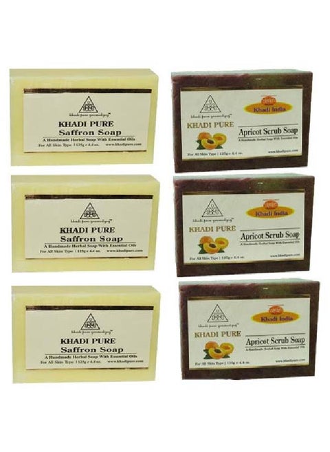 Apricot & Saffron Soap 125 ml (Pack of 6)