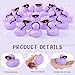 Sosation 36 Packs Mini Rubber Ducks with Sunglasses Sets 22 Inch Bath Squeaky Rubber Duckies Cute Float Bathtub Toys for Birthday Party Favors Class Carnival Prizes Car DecorLight Purple - Image 4