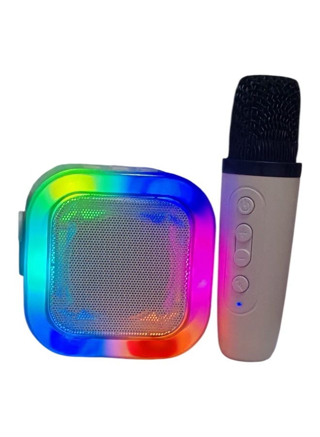 Portable Karaoke Machine with Wireless Microphone - Bluetooth Speaker with RGB LED Lights - Professional Sound for Kids & Adults - Travel Friendly. - Image 2