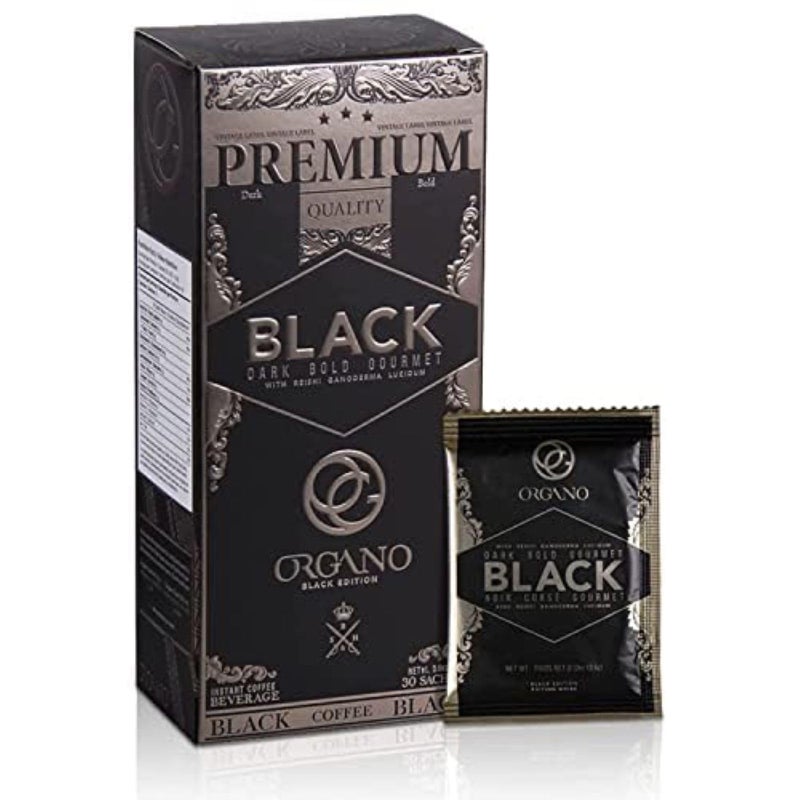 ORGANO Gourmet Black Coffee, 100% Certified Ganoderma Lucidum (30 Sachets) - Image 1