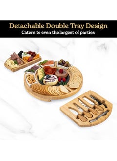 General Charcuterie Board Gift Set: Large Bamboo Charcuterie Board Set – A Unique Gift for Mom – Housewarming Gifts, Gifts  - Image 2