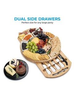 General Charcuterie Board Gift Set: Large Bamboo Charcuterie Board Set – A Unique Gift for Mom – Housewarming Gifts, Gifts  - Image 5