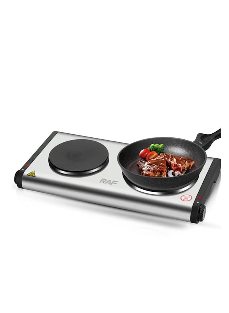 RAF Electric stove for cooking and heating food, 2500 watt double burner, R8014, high-quality and durable materials - Image 2