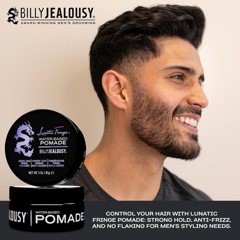 Billy Jealousy Lunatic Fringe Water-Based Pomade for Men - 3 oz - Image 3
