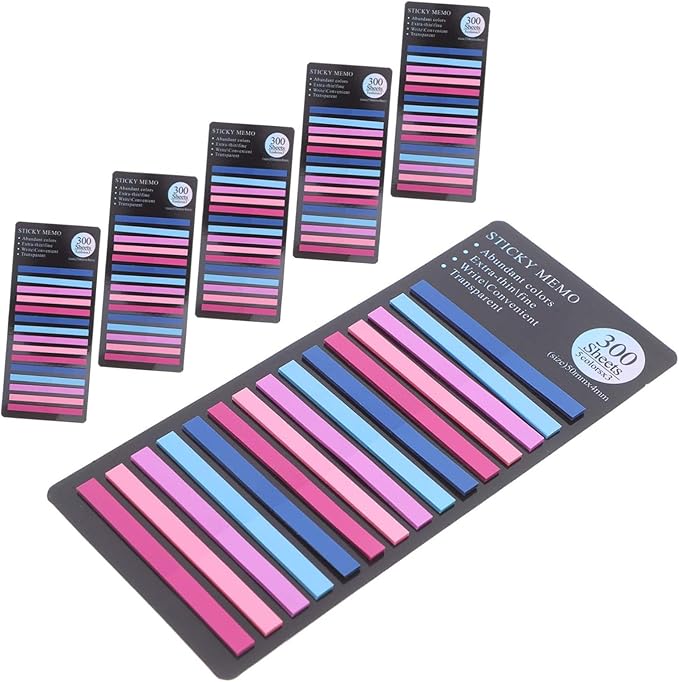 1800 Pcs Repositionable Index Tabs Multi Color Sticky Page Markers for Books Notebooks Office School - Image 1