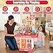 TWFRIC Play Kitchen for Toddlers Kids Kitchen Playset Toddler Girl Toys with Cooking Stove Steam Sink and Food Pretend Cooking Set Toy for 3 4 5 Year Old Kid Birthday Red - Image 4