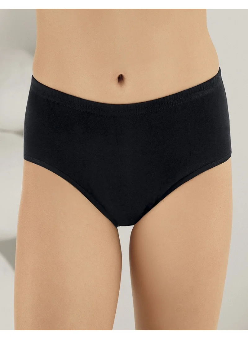Şahinler Women's Black Ribbed Women's Panties MB008