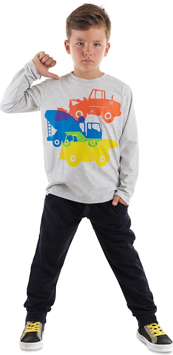Mshb&G Construction Vehicles Boy T-Shirt Trousers Set  - Image 1
