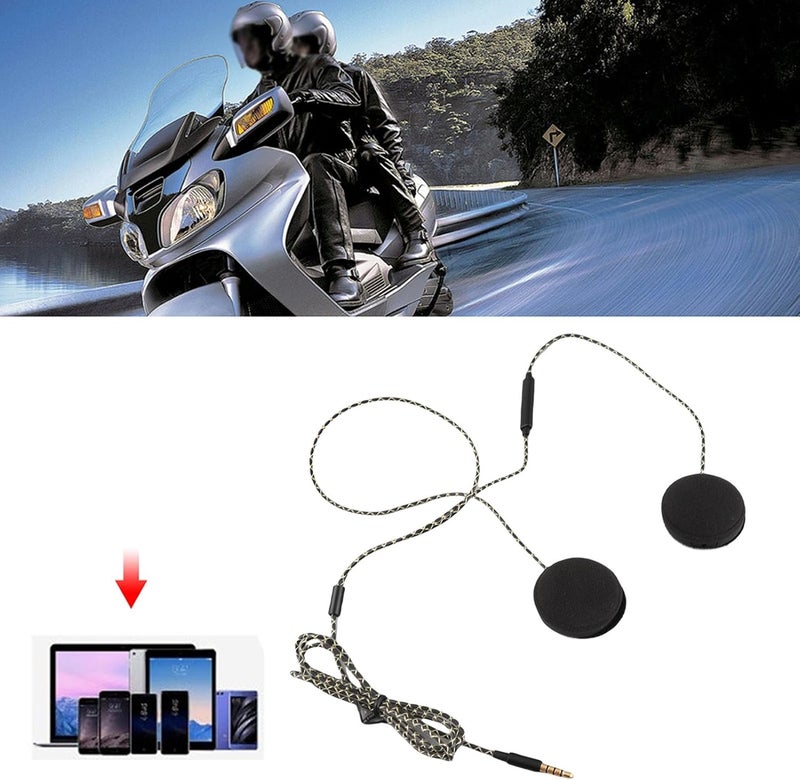 EBTOOLS Motorcycle Helmet Headset Headphone Speakers with 3.5mm Jack and Noise Canceling - Image 2