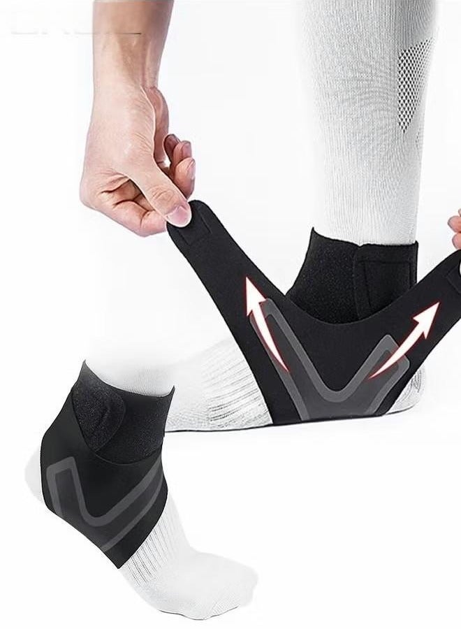 1 زوج دعامة الكاحل للنساء والرجال - التفاف الكاحل القابل للتنفس ومريح وقابل للتعديل ، دعم الكاحل للجري ، كرة السلة ، العرقوب ، الالتواء الطفيف ، تخفيف آلام المفاصل ، التعافي من الإصابات ، مقاس واحد يناسب الجميع - Image 1