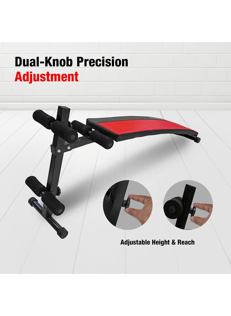 Sparnod Fitness SWB-61 Sit Up Bench For Abdominal & Back Exercises | Foldable Gym-Quality Fitness Bench | Adjustable Positions | Padded Backrest | Compact & Durable For Home Gym - Image 4