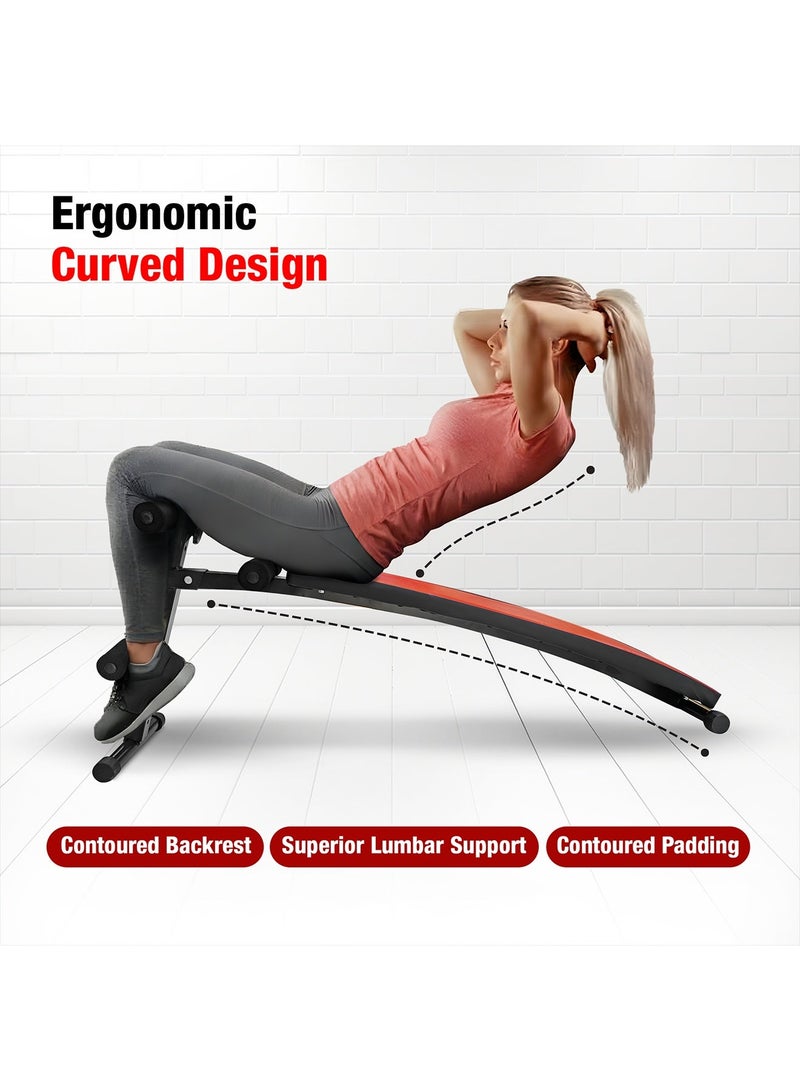 Sparnod Fitness SWB-61 Sit Up Bench For Abdominal & Back Exercises | Foldable Gym-Quality Fitness Bench | Adjustable Positions | Padded Backrest | Compact & Durable For Home Gym - Image 3