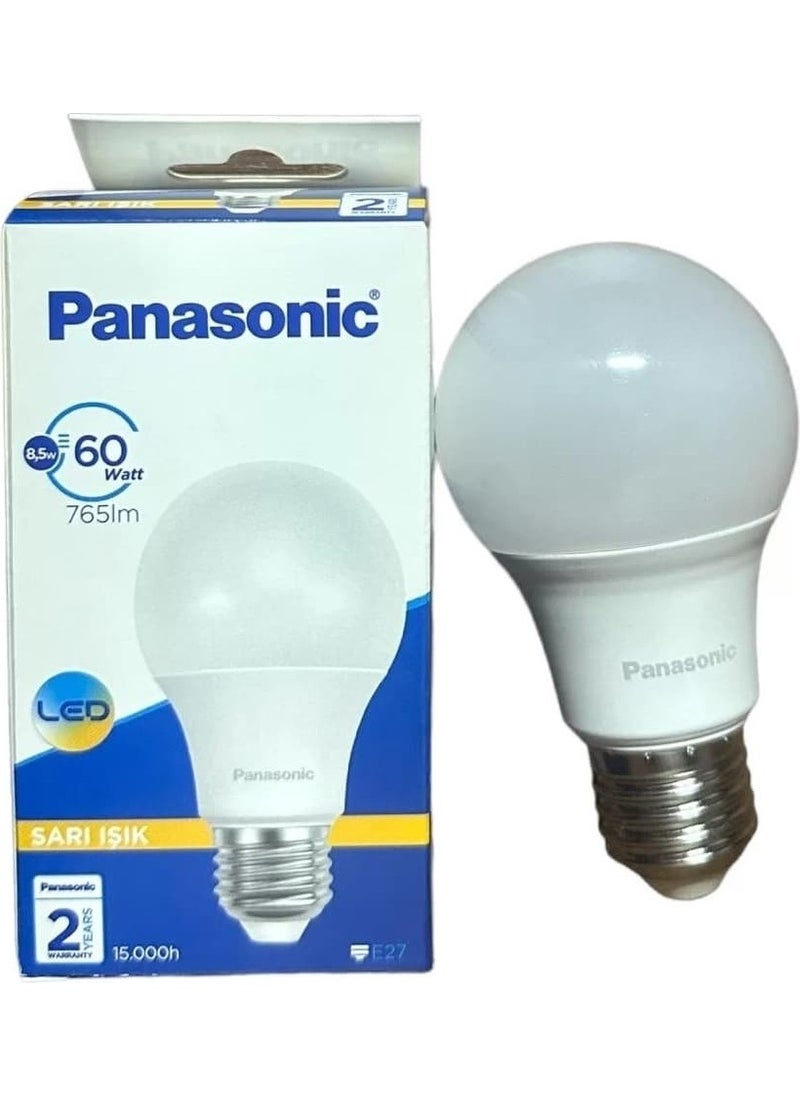 Panasonic 8.5W 60W 2700K LED Bulb E-27 Socket Yellow Light  - Image 4