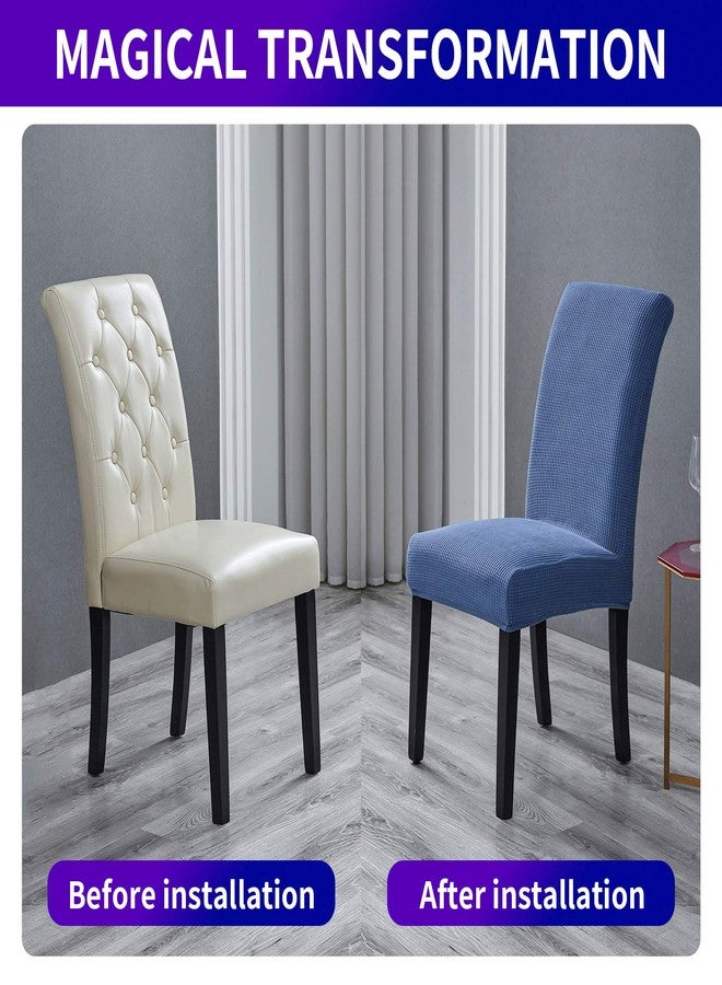 Howhic Stretch Chair Covers for Dining Room Set of 4, Removable Washable Dining Room Chair Covers, Dining Chair Slipcovers Seat Protector, Great for Home and Banquet Decor (Periwinkle Blue, 4 Pack) - Image 5