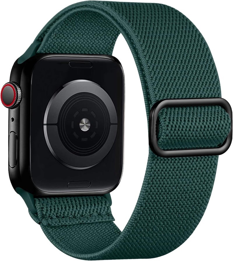 Lerobo Braided Band Compatible with Apple Watch Series 11 10 9 8 7 46mm 45mm 41mm Ultra SE 3 2 1 49mm Series 6 5 4 3 44mm 40mm 38mm 42mm Men iWatch Bands Women Stretchy Nylon Solo Loop Sport Strap - Image 1