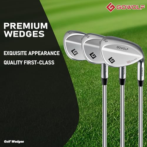 Gowolf Golf Wedges 52 56 60 Sets Right Hand Forged Full Face Golf Wedge Set for Men Premium Golf Gap Wedge Sand Wedge Lob Wedge Golf Club Great Golf Gifts CNC Milled Face for More Spin Chrome - Image 3