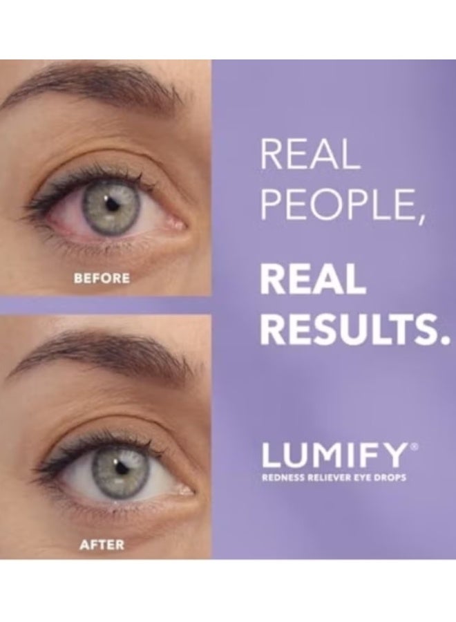 Lumify قطرات لوميفاي لتخفيف احمرار العين، عبوة من قطعتين - 7.5 مل (0.25 أونصة) - قطرات تفتيح سريعة المفعول للعين مع بريمونيدين طرطرات 0.025% - Image 4