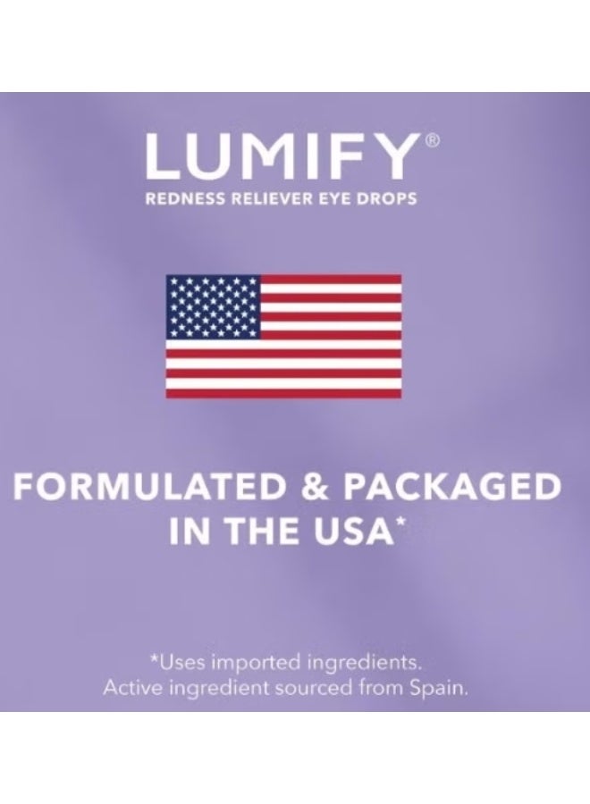 Lumify قطرات لوميفاي لتخفيف احمرار العين، عبوة من قطعتين - 7.5 مل (0.25 أونصة) - قطرات تفتيح سريعة المفعول للعين مع بريمونيدين طرطرات 0.025% - Image 5