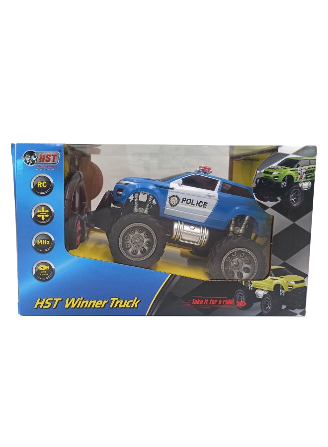 HST Jeep Winner Track 1:24 RC Car – Steering Wheel Remote Control  Blue - Image 2