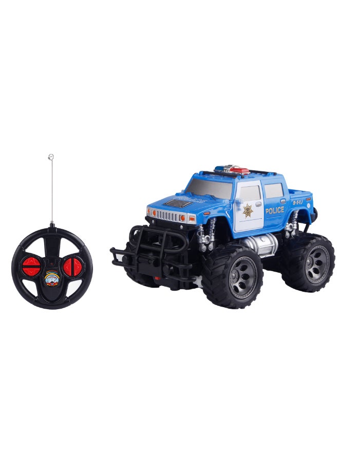 HST Jeep Winner Track 1:24 RC Car – Steering Wheel Remote Control  Blue - Image 1