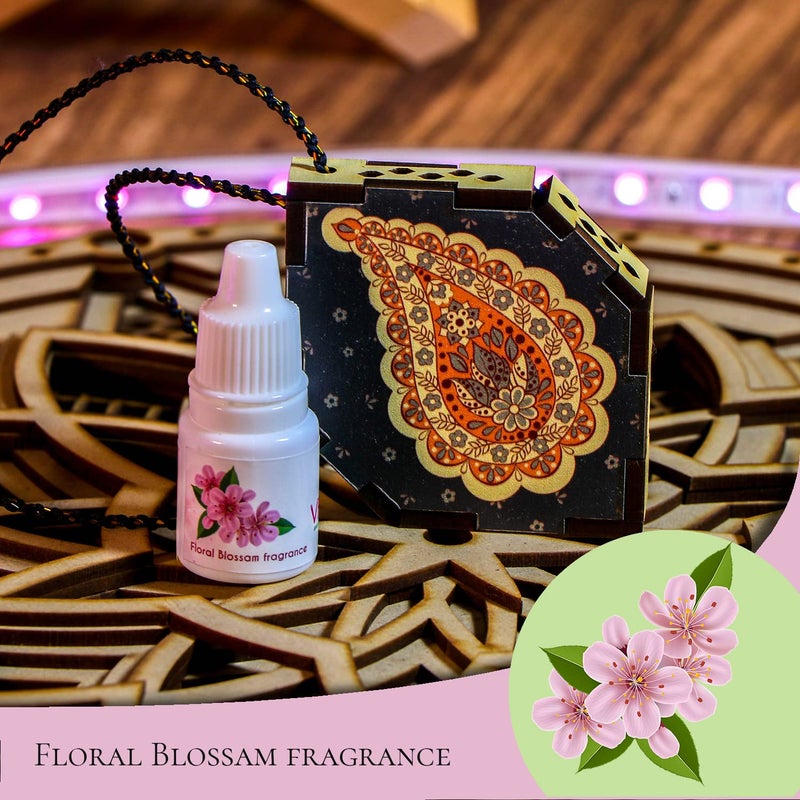 Ad Fresh معطر هواء ADFRESH للغرفة والسيارة والحمام والمكتب معطر يدوم طويلاً مع زيت أساسي عبوة إعادة تعبئة 5 مل موزع عطر لإزالة الروائح الكريهة للسرير للسيارة زهرة بلوسوم 1 قطعة - Image 2