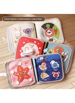 Generic Tear-Off Book Cloth Book, Tear-Resistant, Washable, Tear-Off Cloth Book, Baby Biteable, Early Education Toy For 6-12 Months, Export-Color:3-piece Set [animal + Ocean + Baby’s Day]-Specification:Single Item  - Image 1