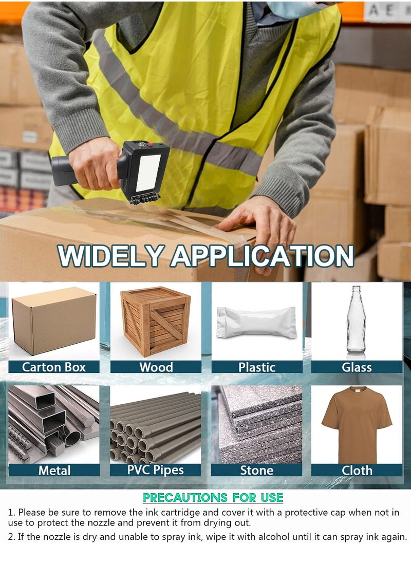 Kidle - Handheld Inkjet Printer Portable Handheld Printer for EXP Date, Batch Number, QR Code, Barcode, Logo on Carton Wood Fabric Plastic Metal - Image 1