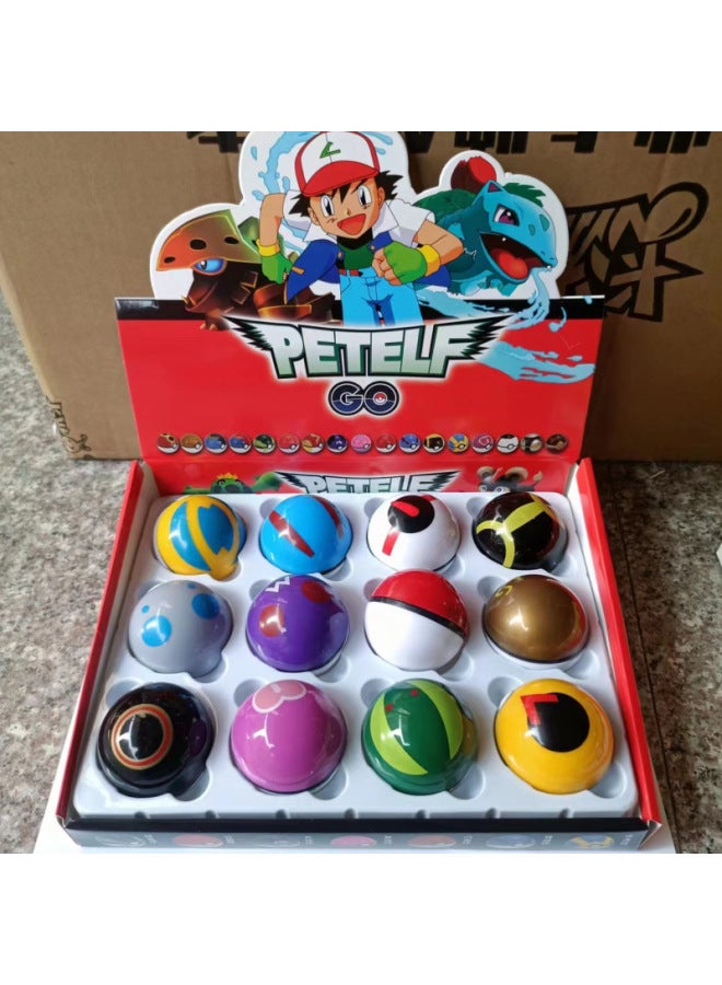 Premium Master Ball Sculpture Pikachu Pet Pokemon Handheld Model Toy High Quality Doll Figure Small Elf Ball-Color:5cm Elf Ball A Box Of 12  - Image 5