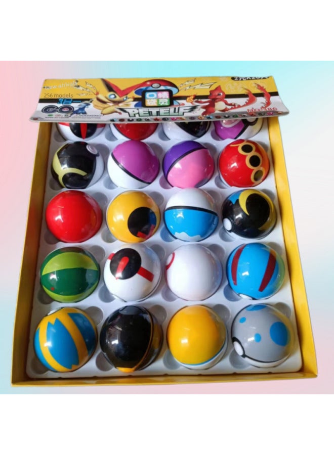 Premium Master Ball Sculpture Pikachu Pet Pokemon Handheld Model Toy High Quality Doll Figure Small Elf Ball-Color:5cm Elf Ball A Box Of 12  - Image 2