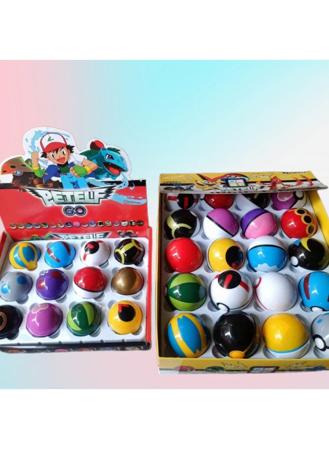 Premium Master Ball Sculpture Pikachu Pet Pokemon Handheld Model Toy High Quality Doll Figure Small Elf Ball-Color:5cm Elf Ball A Box Of 12  - Image 3