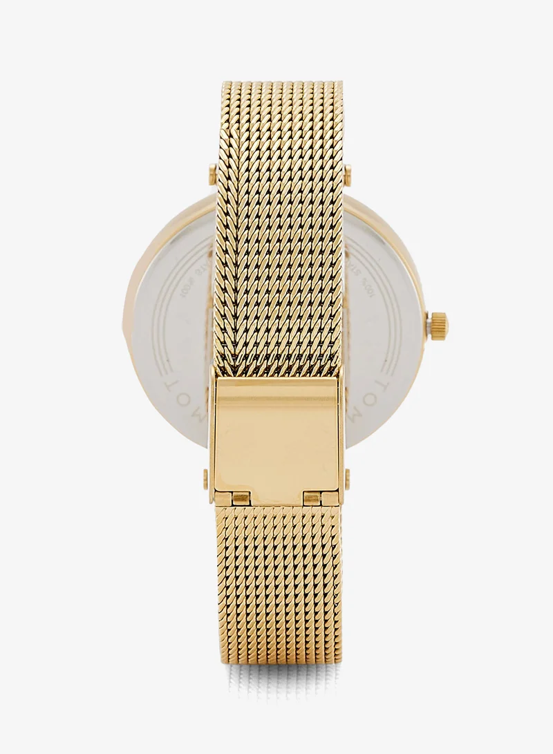 Tommy Hilfiger  3-Hand Womens Quartz Movement Watch With Gold-Tone Stainless Steel Mesh Bracelet - 1782711 for Women | Best Price UAE